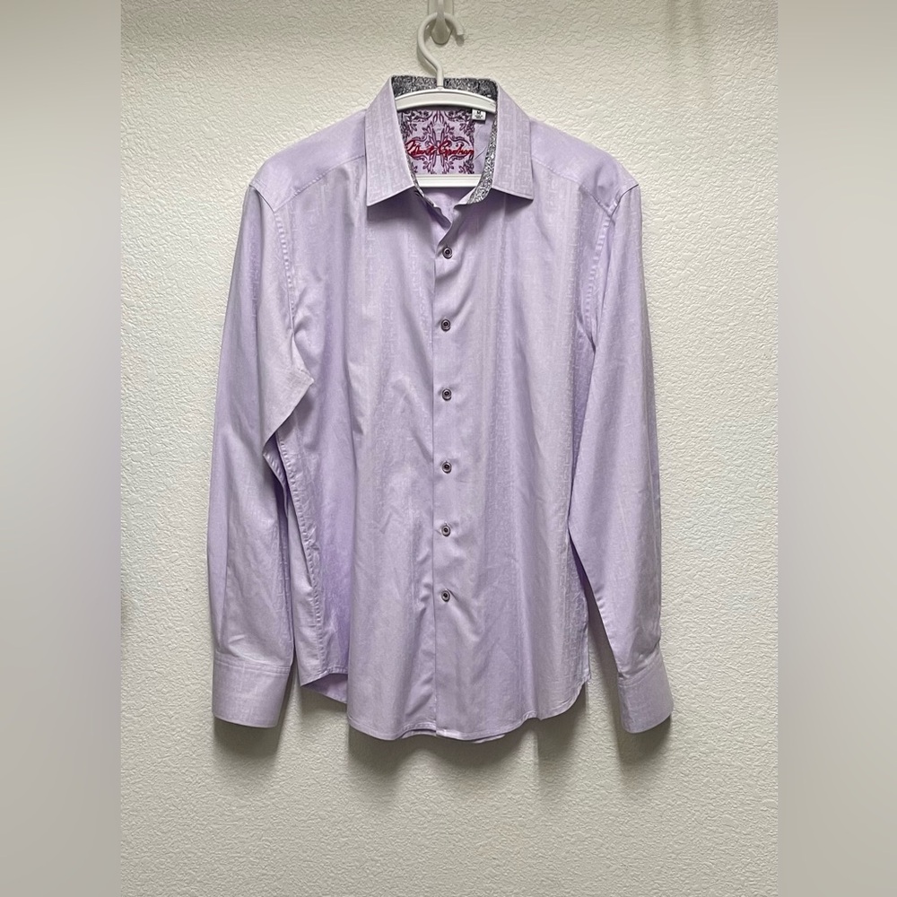 ROBERT GRAHAM Long Sleeves Lilac Paisley Button Down Shirt Men’s Size M Preppy